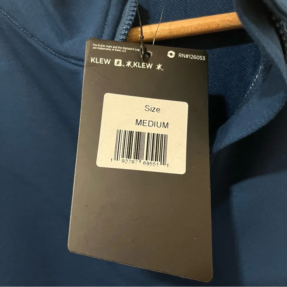 Klew Mens‎ / Unisex Quarter Zip Pullover Medium Dark Teal Blue Activewear NWT - Picture 10 of 10